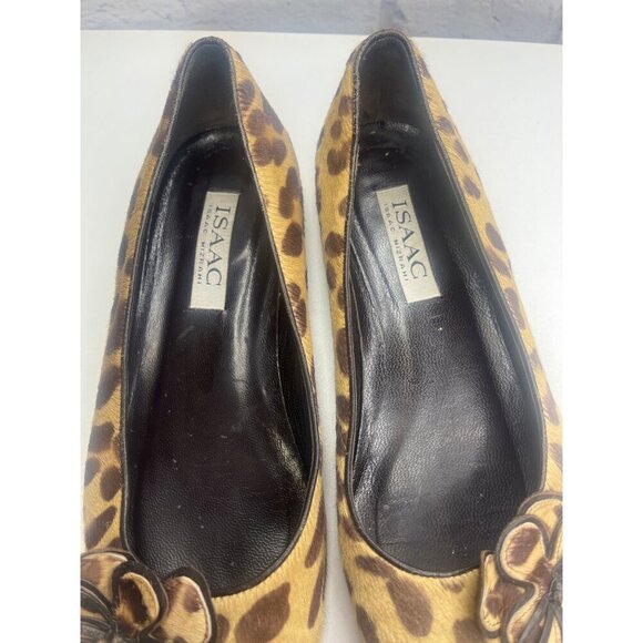 Isaac Mizrahi Ballet Flat Animal Print Slip on Shoes Ladies Size 8.5B Calf Hair - Picture 7 of 13